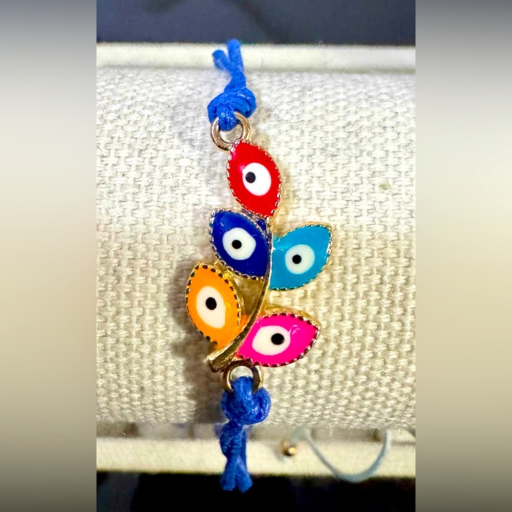 Handcrafted Evil eye and hamsa hand bracelet pendant. 14pcs